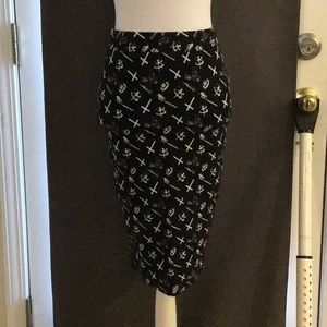 Buffy ‘Symbols’ Pencil / Bodycon Skirt Small